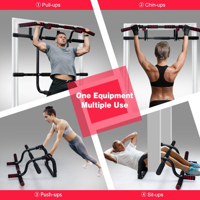 Pull up Bar for Doorway Push up Sit up Door Bar Portable Gym System Chin-up  Fitness Bar for Home Gym Exercise Workout