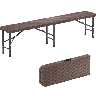 Ayana★WTW THE FOLDING BENCH COSTWAY Portable Fold-in-Half Seat 180cm Plastic Folding