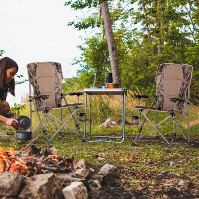 Costway Portable Folding Camping Chair Outdoor Lightweight Hunter Chair - 3
