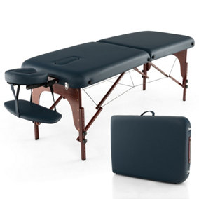 Costway Portable Folding Massage Table Height Adjustable Massage Bed with Face Cradle