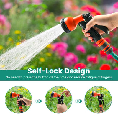 Costway Portable Hose Reel 20+2m Wall Mounted Hose Reel Retractable Auto Rewind Watering - 6
