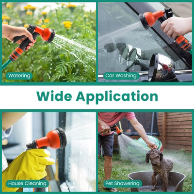 Costway Portable Hose Reel 20+2m Wall Mounted Hose Reel Retractable Auto Rewind Watering - 8