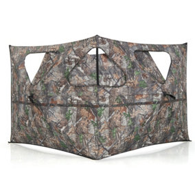 Costway Portable Hunting Blind 2-Panel Pop up Hunting Ground Blind 360 Degree See Throug