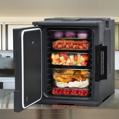 Costway Portable Insulated Food Pan Carrier End-Loading Food Warmer 6 ...