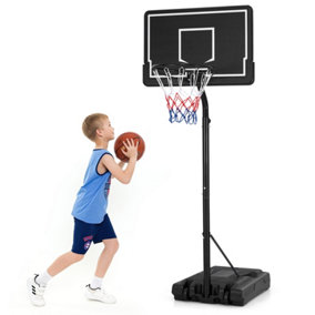 Costway Portable Kids Youth Basketball Hoop System Indoor Outdoor Basketball Goal w/ Fillable Base