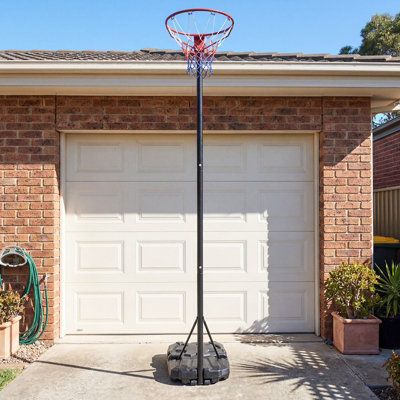 COSTWAY Portable Netball Post Freestanding Netball Hoop & Goal System ...