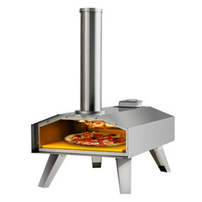 Costway Portable Outdoor Pizza Oven Wood Pellet Fired Stainless Steel Pizza Maker Picnic