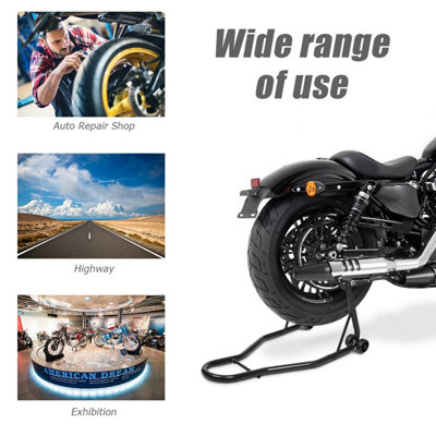 Costway Portable Steel Motorcycle Stand Heavy-Duty Sport Bike Rear Wheel Lift - 6