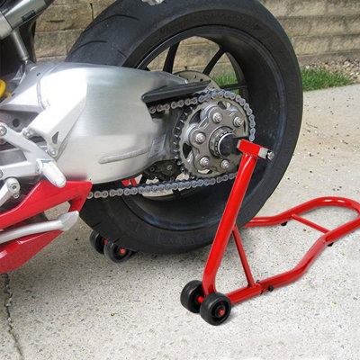 Costway Portable Steel Motorcycle Stand Heavy-Duty Sport Bike Rear ...