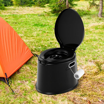 Spexlb Portable Travel Toilet With Phone Holder - Detachable Bucket For Camping, RV & Outdoor Use