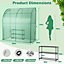 Costway Portable Walk-in Greenhouse Planter Flower Grow Tent with 3-Tier Plant Stand