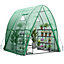 Costway Portable Walk-in Greenhouse Tunnel W/ 2 Zippered Doors & Roll-up Screen Windows