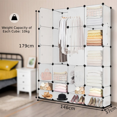 Cabinet Portable Open Closets Space Saving Organizer Storage