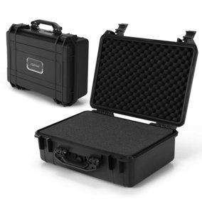 Costway Portable Waterproof Hard Case Shockproof Camera Case with Customizable Fit Foam