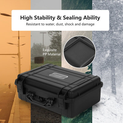 Costway Portable Waterproof Hard Case Shockproof Camera Case with Customizable Fit Foam - 7