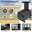 Costway Portable Wood Burning Stove Wood Camping Stove Heater with 2 Cooking Positions