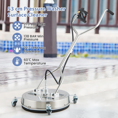 COSTWAY Pressure Washer Surface Cleaner Stainless Steel 4000 PSI 275BAR Power Washer