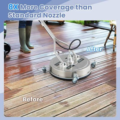 COSTWAY Pressure Washer Surface Cleaner Stainless Steel 4000 PSI/275BAR Power Washer - 8