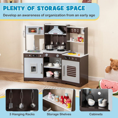 La La Land ROBUD Wooden Play Kitchen Set For Kids Toddlers, Toy