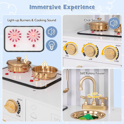 Play kitchen light up burners deals