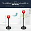 Costway Punching Ball Height Adjustable Stand Box Fightball Set Includes Boxing Gloves