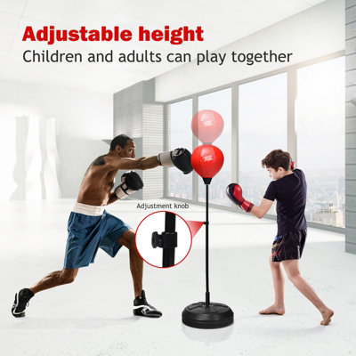 Costway Punching Ball Height Adjustable Stand Box Fightball Set ...