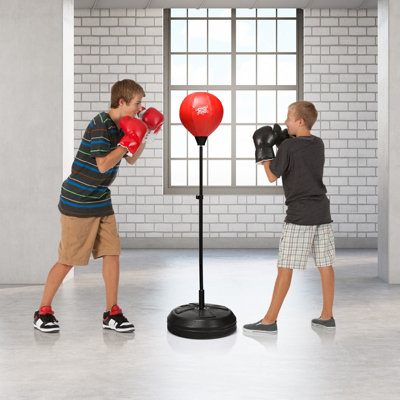 Costway Punching Ball Height Adjustable Stand Box Fightball Set ...