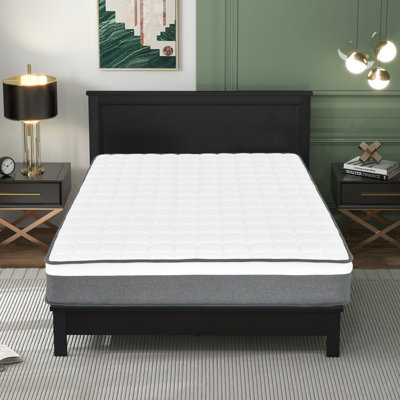 Costway Queen Size Box-spring Mattress 23cm High Density Foam Mattress ...