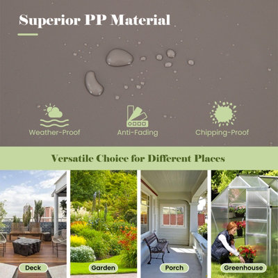 Costway Raised Garden Bed w/ Trellis Outdoor Self-Watering Planter Box Lattice Panels - 8