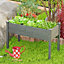 Costway Raised Garden Bed Wooden Herb Growing Planter Vegetable Flower Elevated Plant Container w/ Drainage Holes