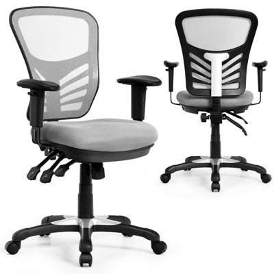 Costway Reclining Mesh Office Chair Ergonomic Executive Adjustable w/ Lumbar Support