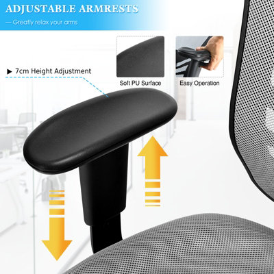 Costway Reclining Mesh Office Chair Ergonomic Executive Adjustable w/ Lumbar Support