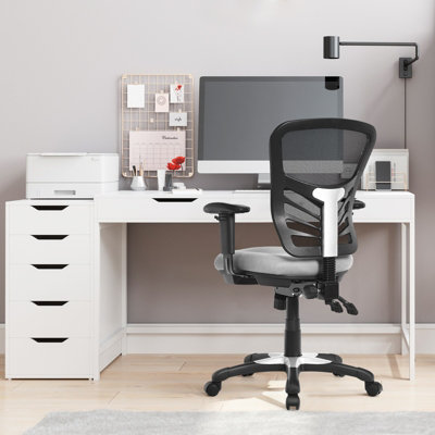 Costway Reclining Mesh Office Chair Ergonomic Executive Adjustable w/ Lumbar Support