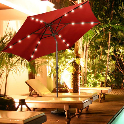 Costway Resin Patio Umbrella Stand Outdoor Umbrella Base Umbrella Holder - 4
