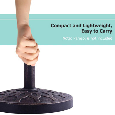 Costway Resin Patio Umbrella Stand Outdoor Umbrella Base Umbrella Holder - 8