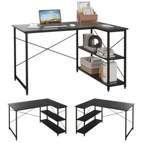 Costway Reversible L-shaped Corner Computer Desk Writing Desk Workstation Gaming Table
