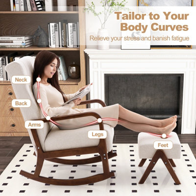 Eddie bauer rocking chair with ottoman hotsell