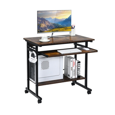 Rolling desk store workstation