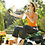 Costway Rolling Garden Cart Outdoor Swivel Gardener Work Seat with Tool Tray