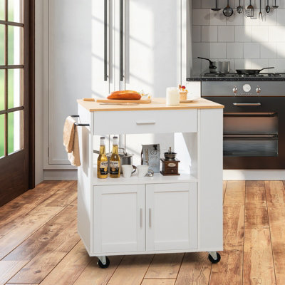 Rolling kitchen cart with stools hotsell