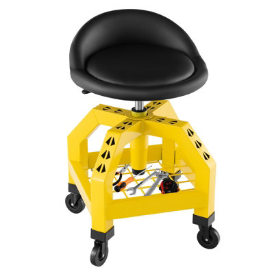 Costway Rolling Mechanic Stool Height Adjustable Workshop Creeper Seat 150 KG Capacity