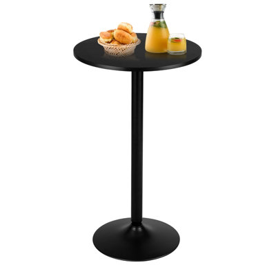 Costway Round Top Pub and Bar Table Standing Bistro Table Circular w/ Solid Base