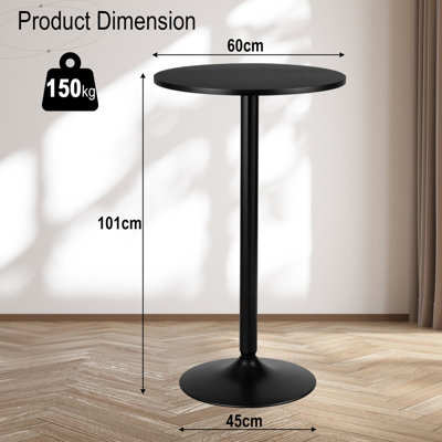 Costway Round Top Pub and Bar Table Standing Bistro Table Circular w ...