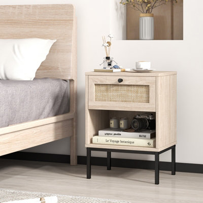 Nightstand with on sale food tray