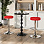 Costway Set of 2 Bar Stool Set Upholstered Counter Height Stool Kitchen Dining Chairs