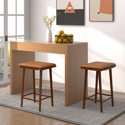 Costway Set of 2 Bar Stools Counter Height Stools Saddle Seat Stool ...