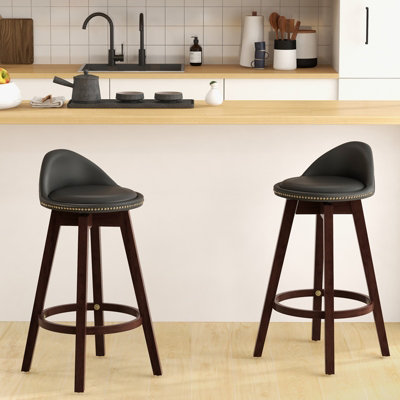 Leather deals countertop stools