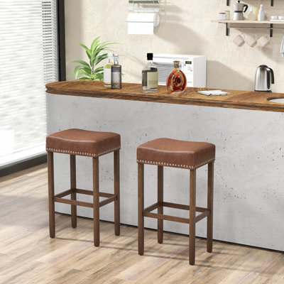 Leather deals countertop stools