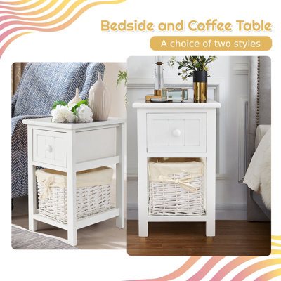 Night stand store with baskets