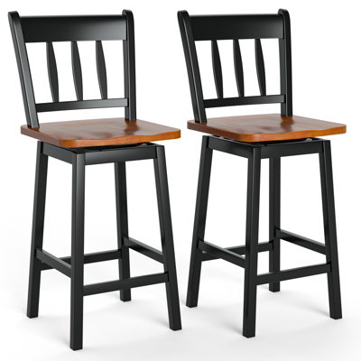 Solid wood deals swivel bar stools